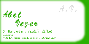 abel vezer business card